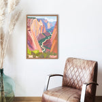 Angels Landing Trail at Zion National Park Art Print