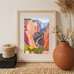 Angels Landing Trail at Zion National Park Art Print