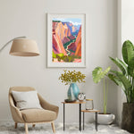 Angels Landing Trail at Zion National Park Art Print