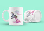 a coffee mug with a unicorn on it