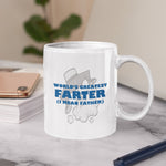 a white coffee mug sitting on top of a table