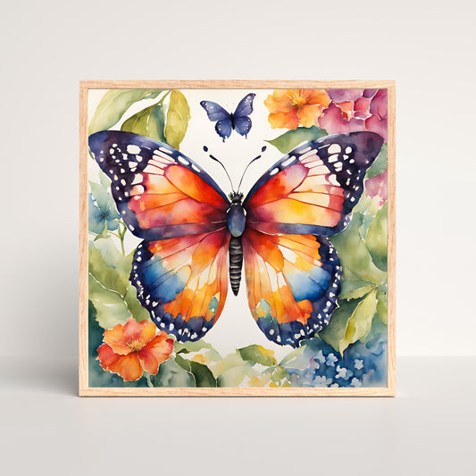 a painting of a butterfly on a white background